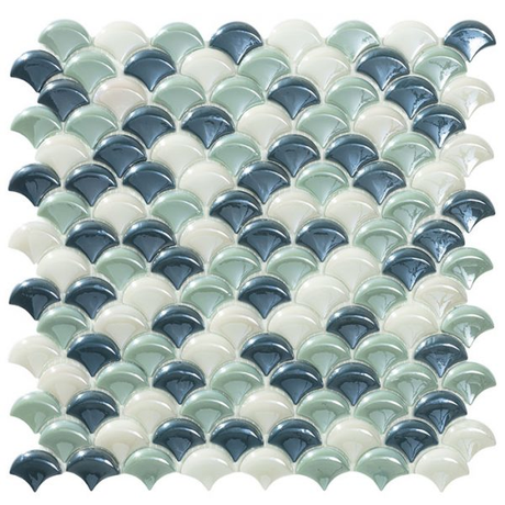 1.4"x1.1" Dimension Droplet Glass Mosaic