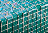 1”x1” Straight Set Lava Glass Mosaic cool pool tiles