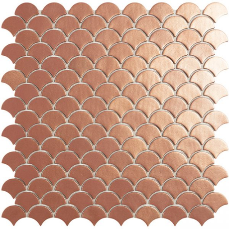 1.4"x1.1" Magic Droplet Glass Mosaic copper tile