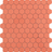 coral 1.4"x1.4" Candy Hexagon Glass Mosaic tile