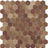 cotta terra 1.4"x1.4" Terre Hexagon Glass Mosaic tile