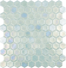 crusyal 1.4"x1.4" Shell Hexagon Glass Mosaic tile