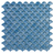 1.4"x1.1" Dimension Droplet Glass Mosaic dark blue tile