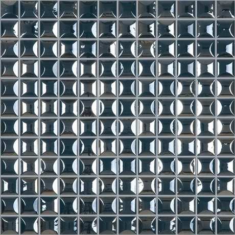 1"x1" Edna Squares Glass Mosaic dark blue tile