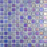 1"x1" Fusion Squares Glass Mosaic dark blue tile