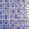 1"x1" Fusion Squares Glass Mosaic dark blue tile