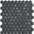 dark grey 1.4"x1.4" Nordic 3D Hexagon Glass Mosaic tile