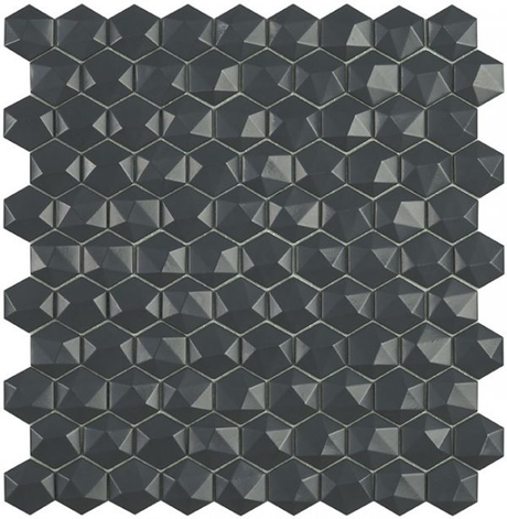 1.4"x1.4" Nordic 3D Hexagon Glass Mosaic