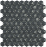 dark grey 1.4"x1.4" Nordic 3D Hexagon Glass Mosaic tile