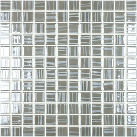 dark grey 1"x1" Tender Squares Glass Mosaic tile