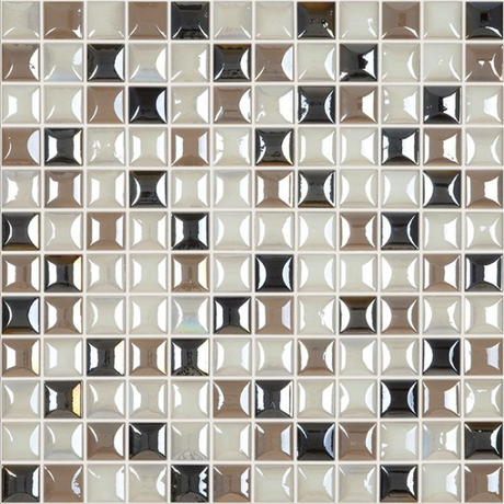 1"x1" Edna Squares Ceramic Mosaic