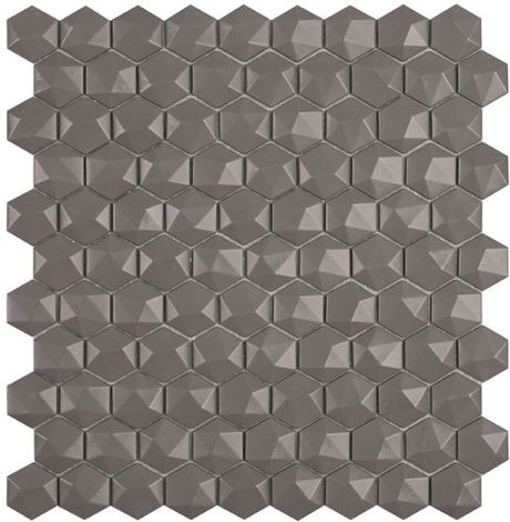frappe 1.4"x1.4" Nordic 3D Hexagon Glass Mosaic tile