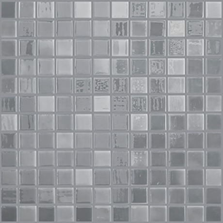 1"x1" Lux Squares Glass Mosaic grey tile