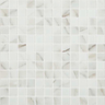grey 1"x1" Marble Calacatta Squares Glass Mosaic tile