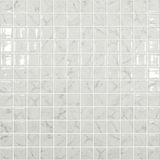 1"x1" Marble Carrara Bright Squares Glass Mosaic