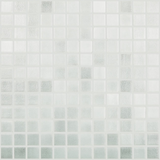 1"x1" Niebla Squares Glass Mosaic gris claro tile