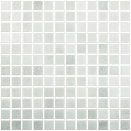 1"x1" Fog Niebla Squares Glass Mosaic gris claro tile