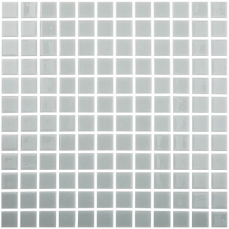 1"x1" Solid Squares Glass Mosaic gris claro tile
