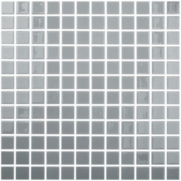 1"x1" Solid Squares Glass Mosaic gris tile