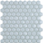 light blue 1.4"x1.4" Nordic 3D Hexagon Glass Mosaic tile