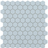 light blue 1.4"x1.4" Nordic Hexagon Glass Mosaic tile