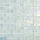1"x1" Fusion Squares Glass Mosaic light green tile