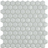 light grey 1.4"x1.4" Nordic 3D Hexagon Glass Mosaic tile