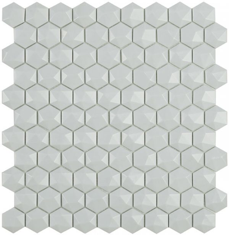 1.4"x1.4" Nordic 3D Hexagon Glass Mosaic
