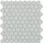 light grey 1.4"x1.4" Nordic Hexagon Glass Mosaic tile