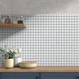 kitchen backsplash 1.5"x1.5" Lume Squares Glass Mosaic tile