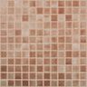 1"x1" Niebla Squares Glass Mosaic marron tile