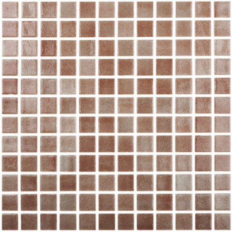 1"x1" Fog Niebla Squares Glass Mosaic marron tile