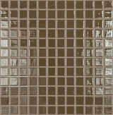 1"x1" Solid Squares Glass Mosaic marron tile