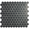 matte black 1"x1" Matte Penny Round Glass Mosaic tile