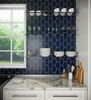 Elongated Hexagon Matte Glass Mosaic