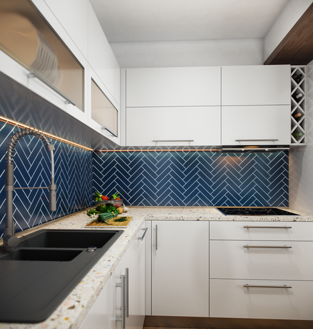 2"x 8" Rectangle Matte Glass Tile