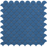 blue 1.4"x1.4" Soul Matte Droplet Glass Mosaic tile