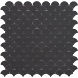 dark grey 1.4"x1.4" Soul Matte Droplet Glass Mosaic tile