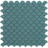 green 1.4"x1.4" Soul Matte Droplet Glass Mosaic tile