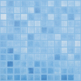 1"x1" Niebla Squares Glass Mosaic azule celeste