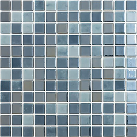 1"x1" Lux Squares Glass Mosaic night blue tile
