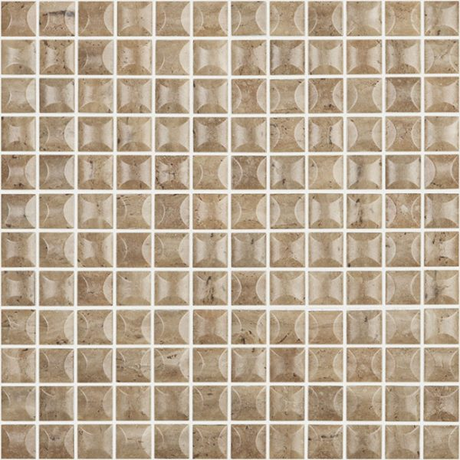 noce 1"x1" Stone Edna Travertino Squares Glass Mosaic tile