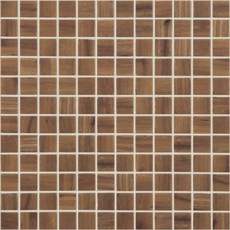 1"x1" Wood Squares Ceramic Mosaic