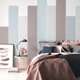 bedroom 1.4"x1.4" Nordic 3D Hexagon Glass Mosaic tile