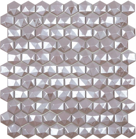 1.4"x1.4" Diamond Hexagon Glass Mosaic nostalgic diamond tile