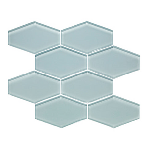 Elongated Hexagon Gloss Glass Mosaic