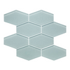 Elongated Hexagon Matte Glass Mosaic