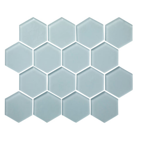 oceania Hexagon Matte Glass Mosaic