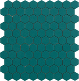 opla green 1.4"x1.4" Candy Hexagon Glass Mosaic tile