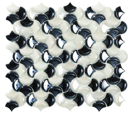 1.4"x1.1" Dimension Droplet Glass Mosaic ornamental tile